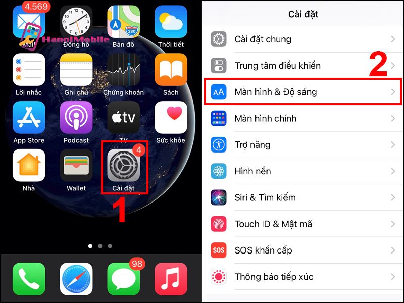 Hướng dẫn bật tắt trên iPhone